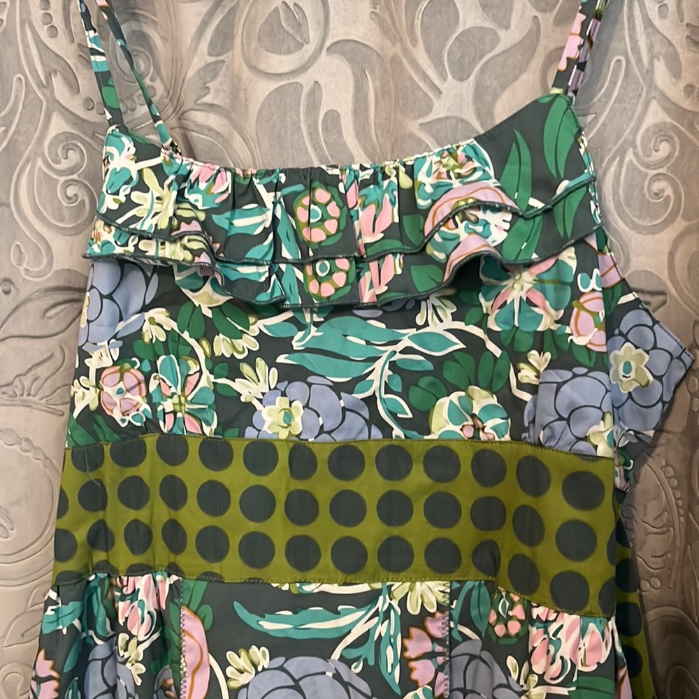 Matilda Jane House of Clouds Floral and Polka Dot Dress EUC Large - Picture 2 of 8